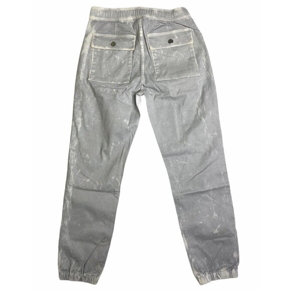 Hudson Mens Gray Flat Front Acid Wash Pockets Drawstring Jogger Pants S/P - Picture 4 of 7